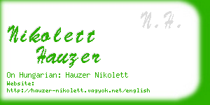 nikolett hauzer business card